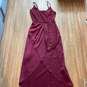 Nasty Gal red midi dress